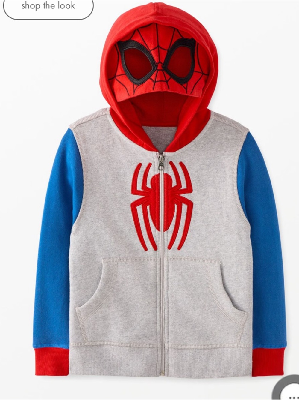 Hanna Andersson Spider-Man Hooded Zip-Up Sweatshirt